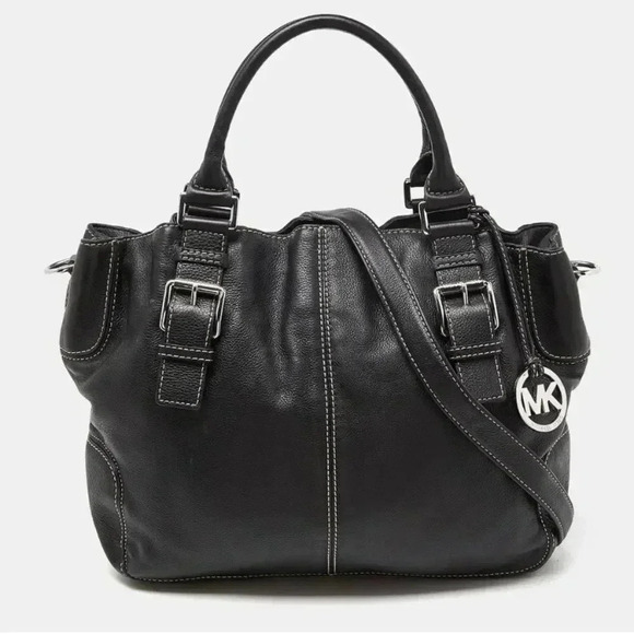 Michael Kors Leather Brookville Large Tote Bag Shoulder Bag Crossbody Office New - Picture 1 of 12
